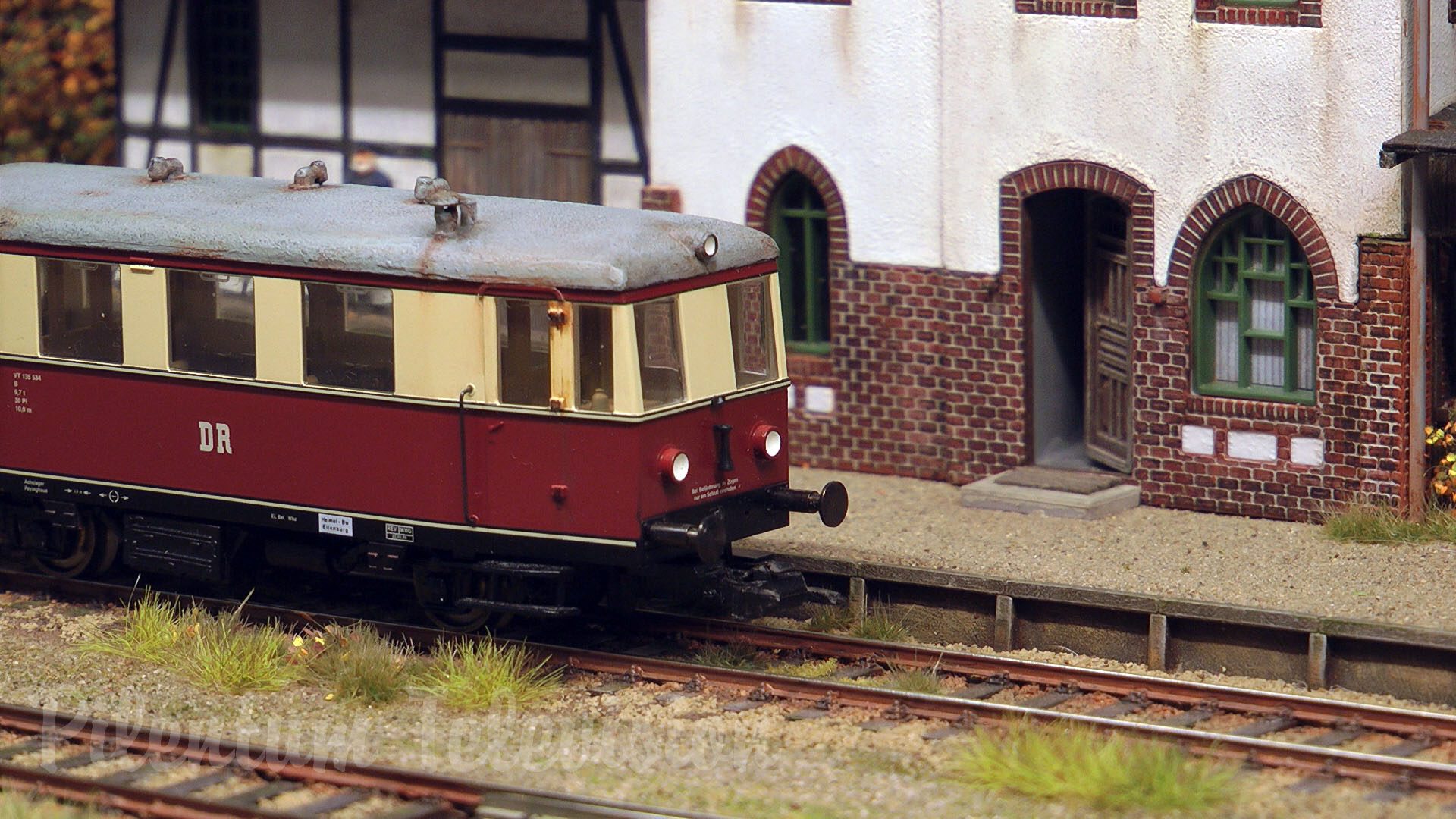 Beautiful model railway of steam trains and steam locomotives used in East Germany