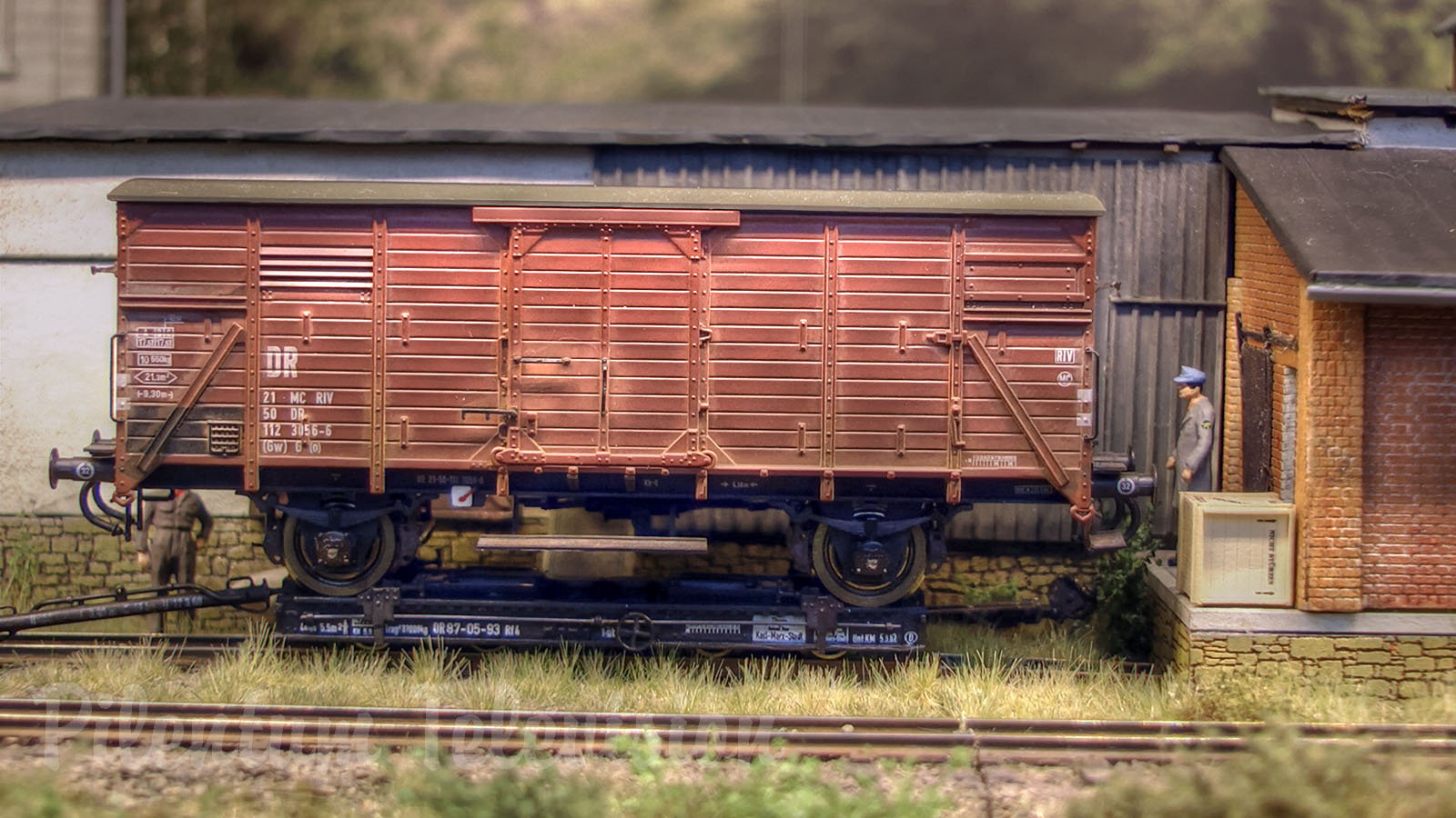 Beautiful Model Steam Train Layout of the Saxon Narrow Gauge Railways with Transporter Wagon