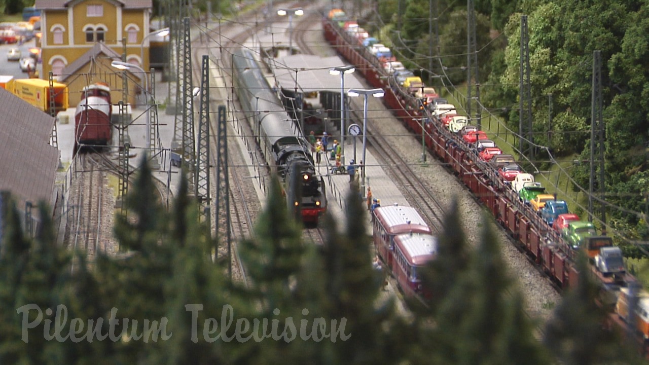Superb Model Railway Layout in HO Scale with German Trains