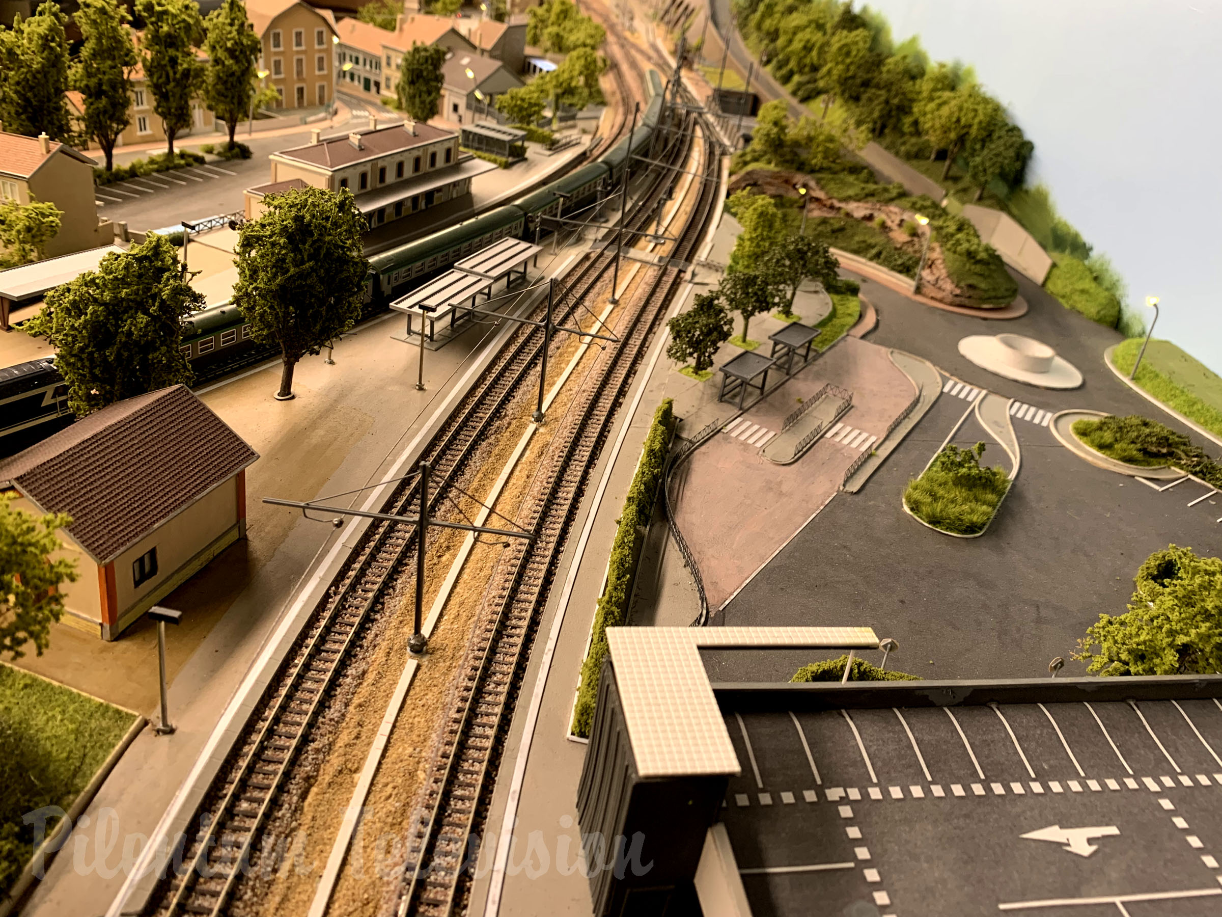 French N Scale Layout and SNCF Model Trains at the Prototype Railway Station of L’Arbresle