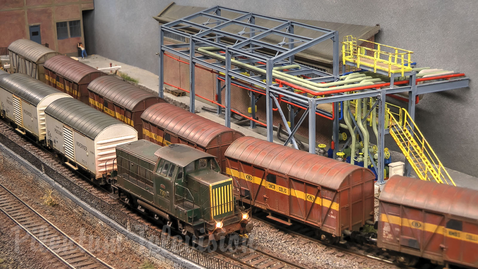 Model Railway Shunting Layout - Micro Train Diorama by MTD Treinenclub Edegem