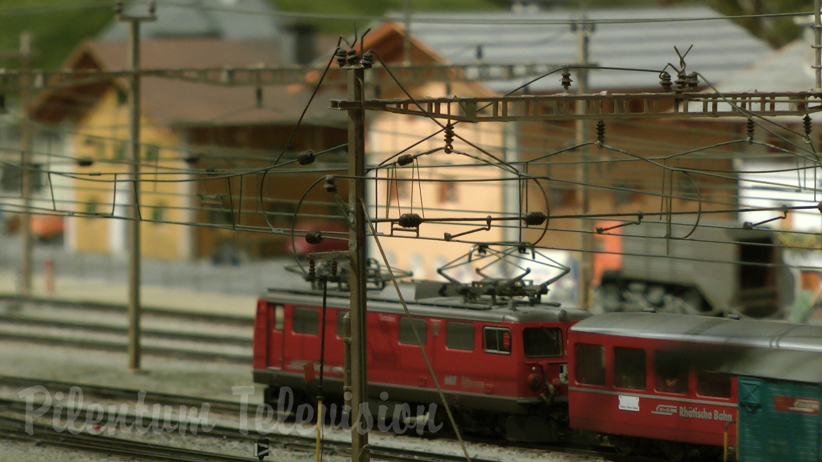 Narrow Gauge Model Railway Layout and Electric Locomotives in Switzerland