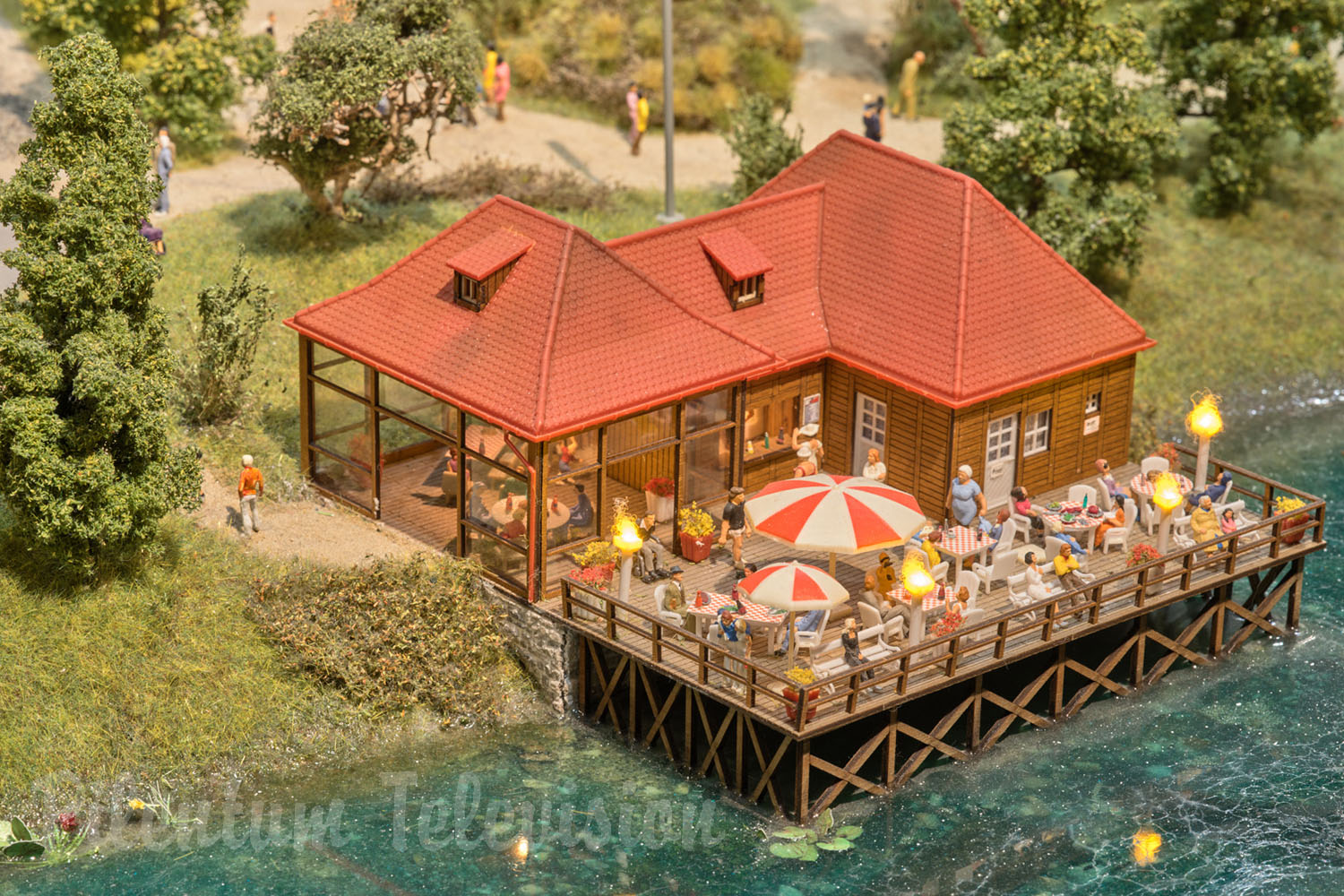 One the largest model railroad layouts in Switzerland: Smilestones Miniature World in HO Scale