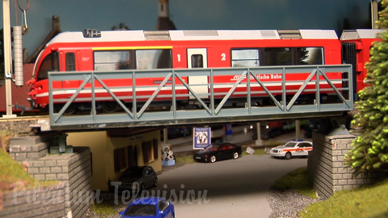 Superb Model Railway Layout of Switzerland: Model Trains of the famous Glacier Express