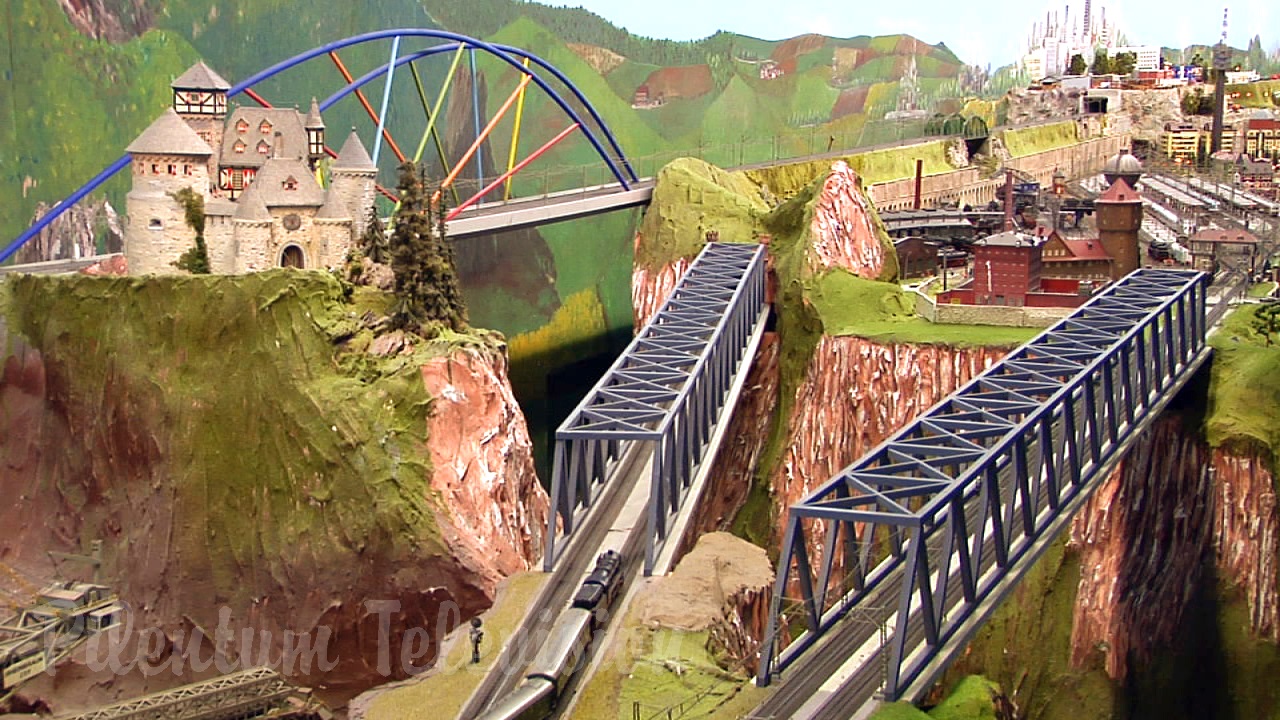 The Biggest Model Railroad Layout in HO Scale with more than 200 Model Trains made by Marklin